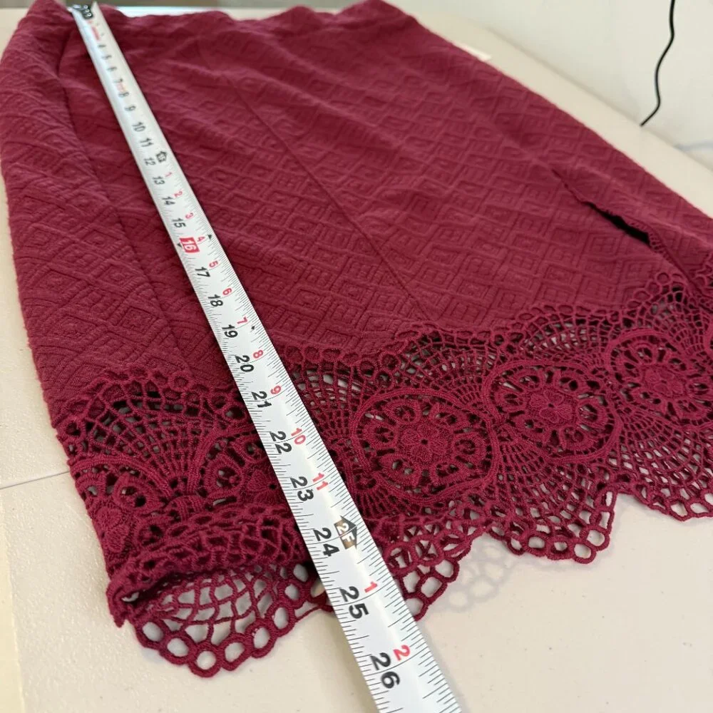 NWT Free People StoryTeller Pencil Skirt shiraz‎ Size M